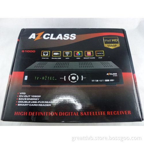 Azclass S1000 HD Digital DVB-S2 Satellite Receiver Azclass S1000HD Decode Nagra and Patch Azclass S1000 Satellite Decoder for Chile